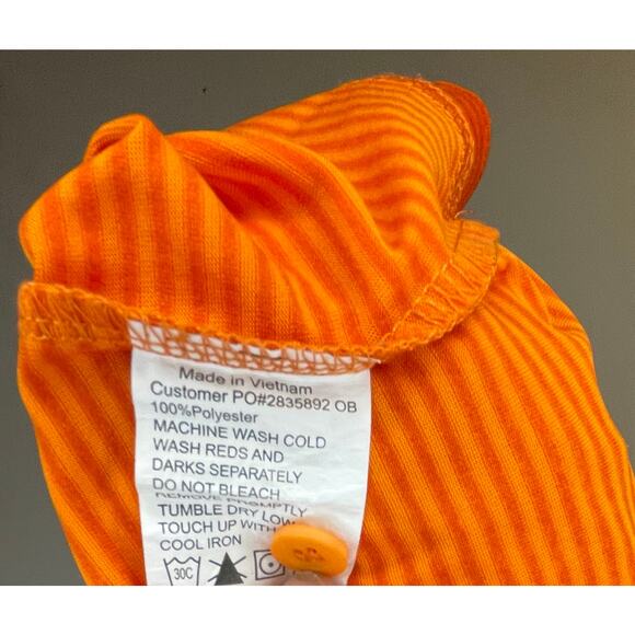 NWOT Whataburger Orange Striped Polo Shirt Men’s M Logo Uniform Golf Fanwear - Picture 8 of 8